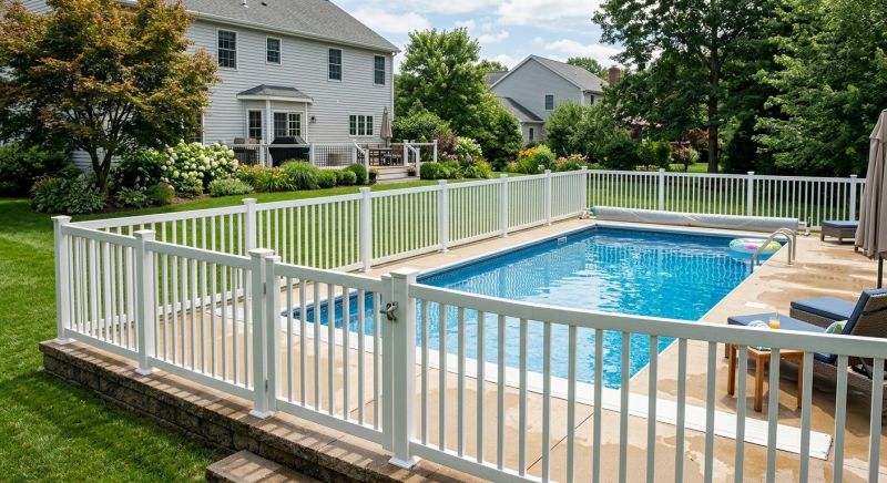Vinyl Pool Fence Installation in Pearland, TX